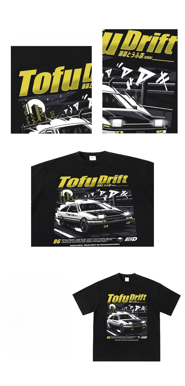 Pure Cotton Initial D Fujiwara Toufu Drift Tshirt