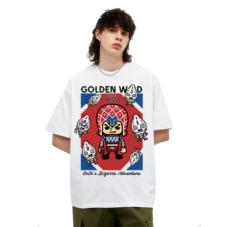 Pure Cotton Jojo’s Bizzare Adventure Guido Mista DTG Printed T-shirt