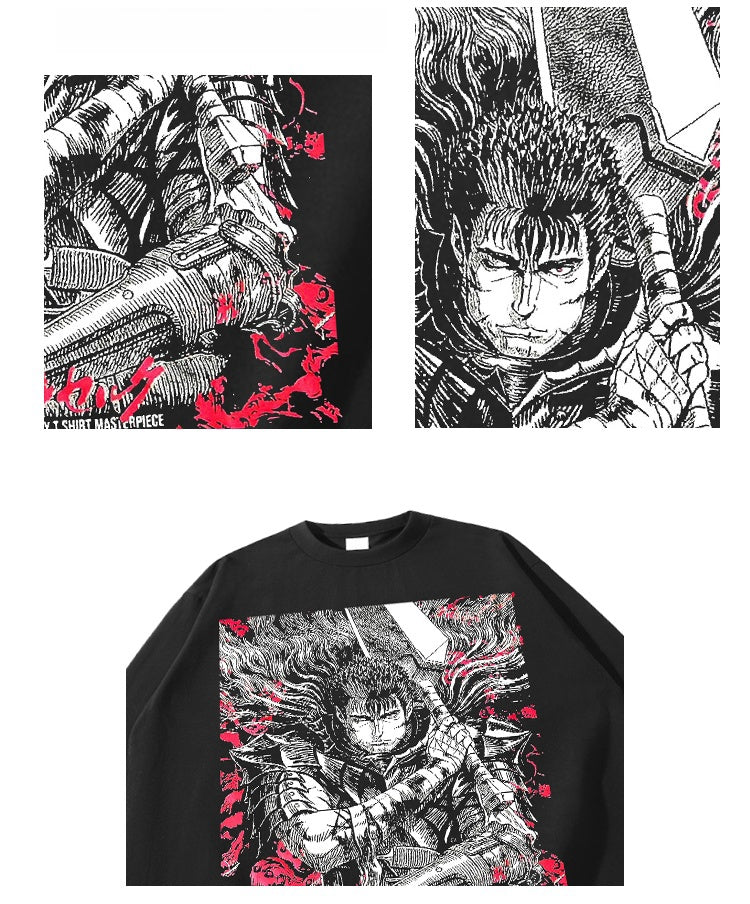 Pure Cotton Berserk Anime Aesthetic Long Sleeved T-shirt