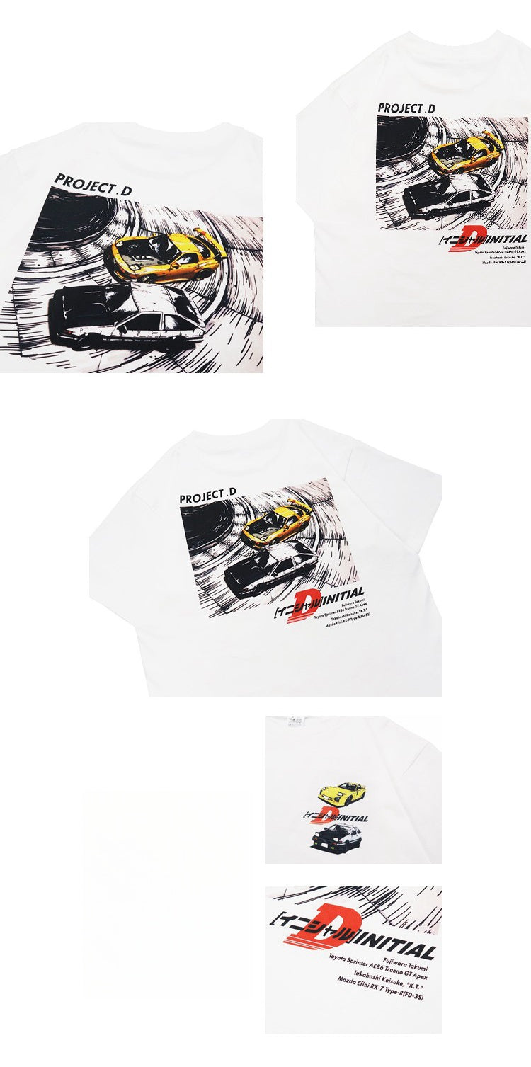 Pure Cotton Initial D Project D Tshirt