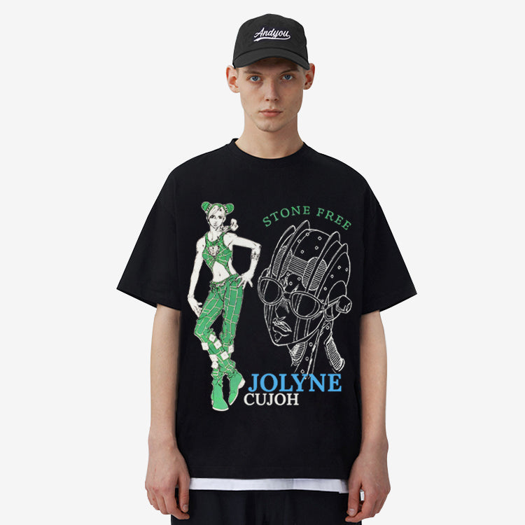 Pure Cotton Jojo’s Bizzare Adventure Jolin DTG Printed T-shirt