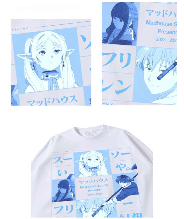 Pure Cotton Anime Frieren Long Sleeve T-Shirt