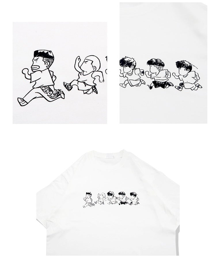 Camiseta fofa Slam Dunk de algodão puro