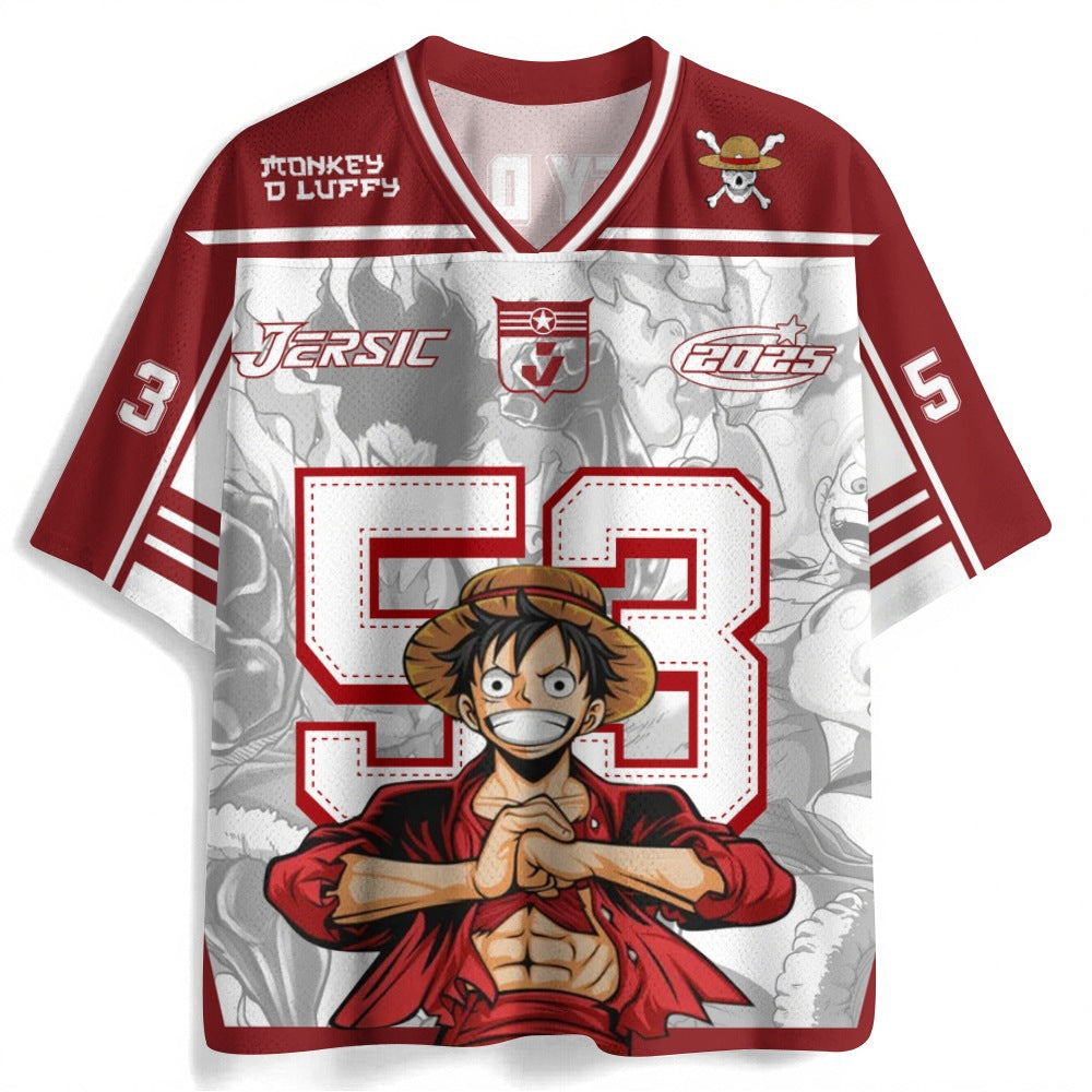 T-shirt van het Slam Dunk Shohoku basketbalteam van puur katoen