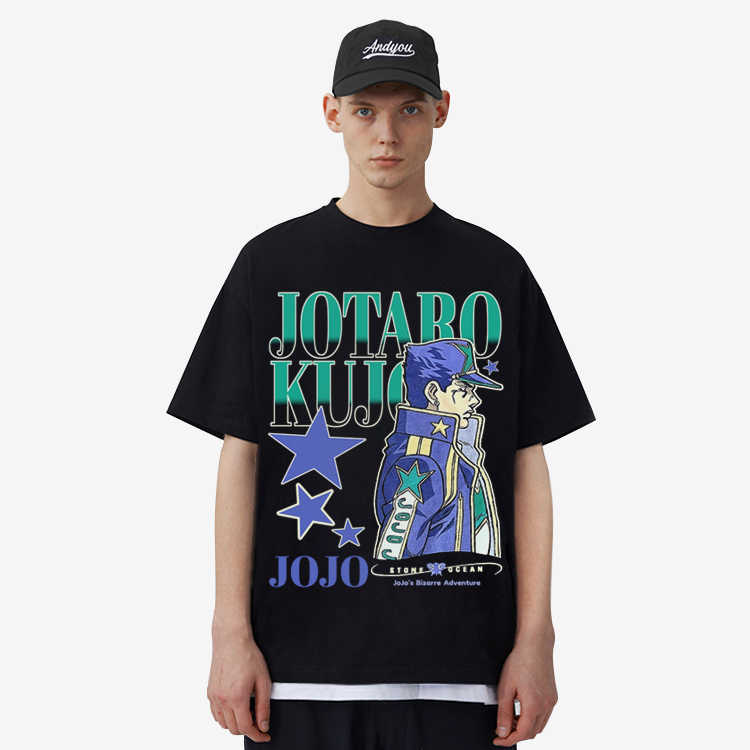 Pure Cotton Jojo’s Bizzare Adventure Jotaro DTG Printed T-shirt