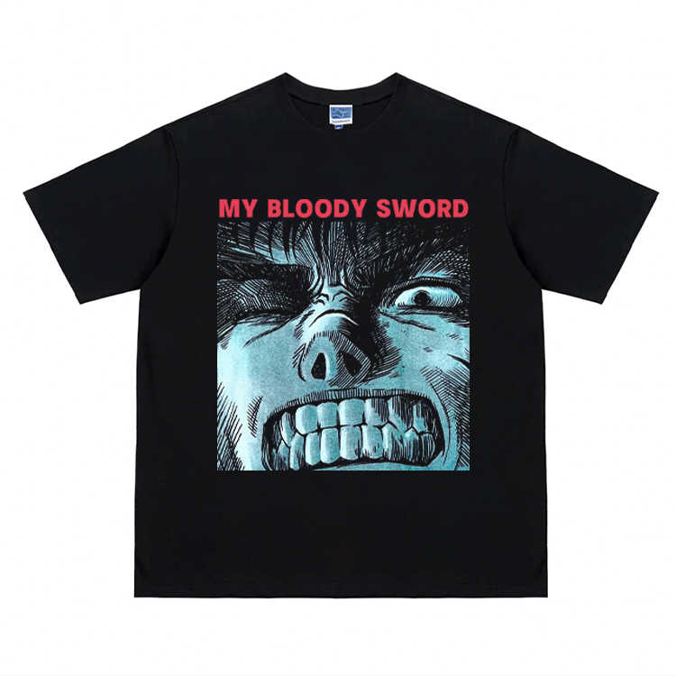 Pure Cotton Berserk My Bloody Sword DTG Printed T-shirt