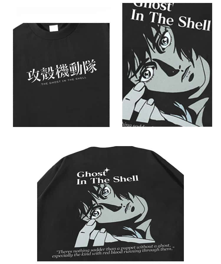 Pure Cotton Ghost in the Shell Long Sleeve T-Shirt