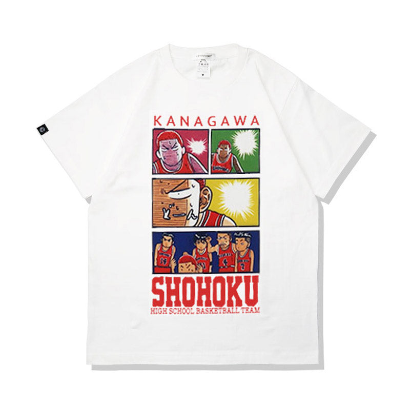 Camiseta retrô Slam Dunk de algodão puro