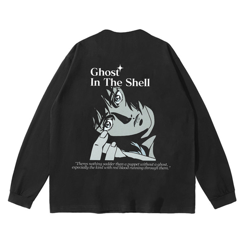 Pure Cotton Ghost in the Shell Long Sleeve T-Shirt