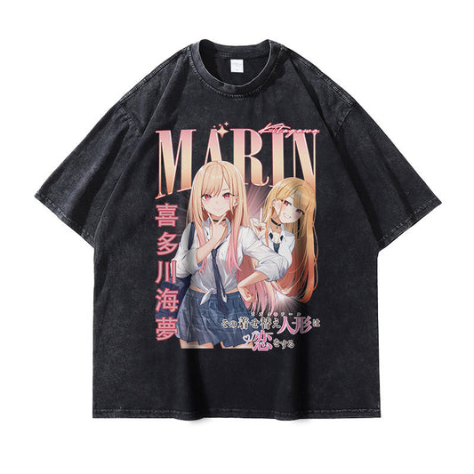 T-shirt imprimé Sailor Moon USAgi en pur coton DTG mignon