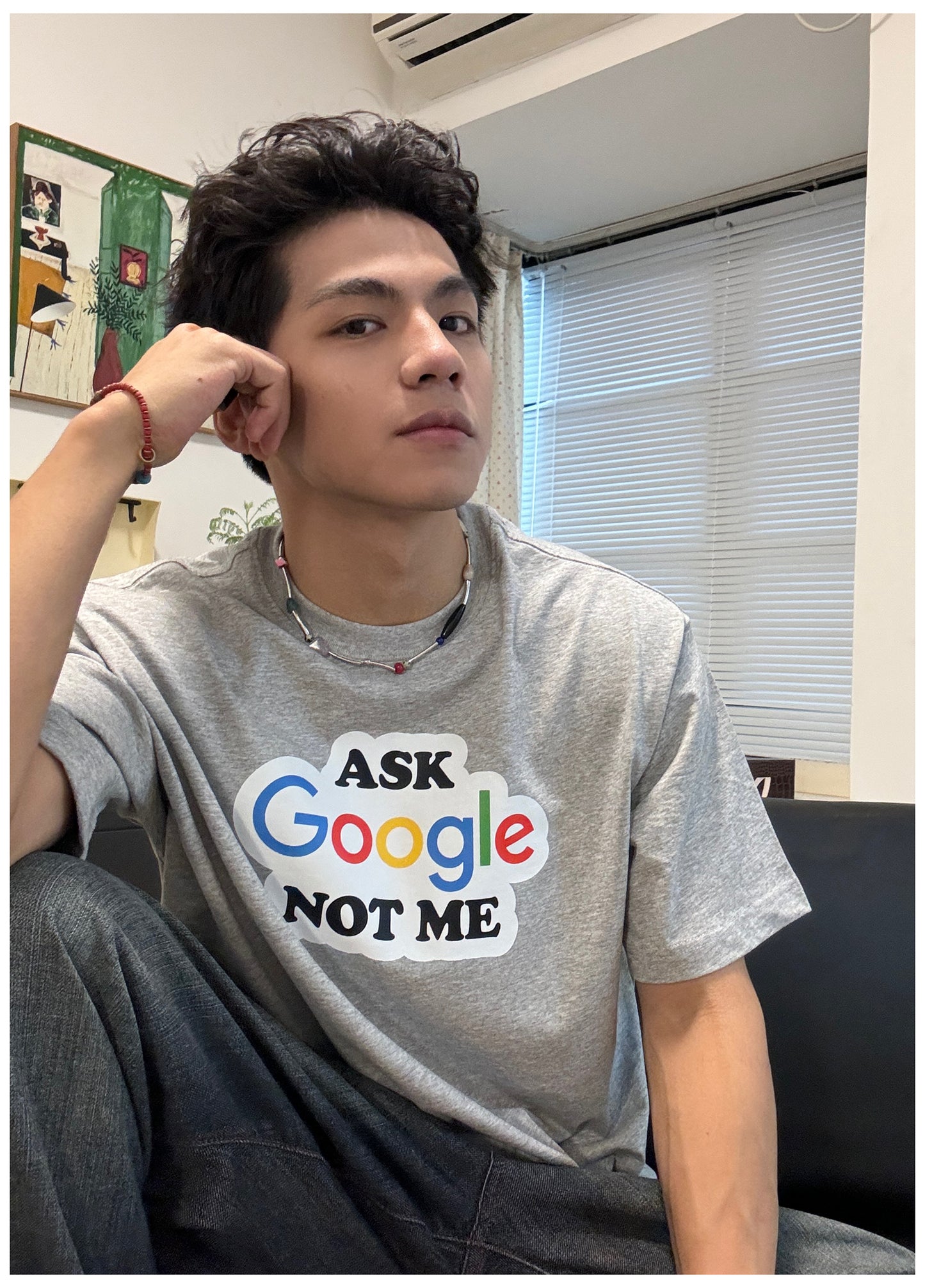 Pure Cotton Ask Google Not Me Tshirt