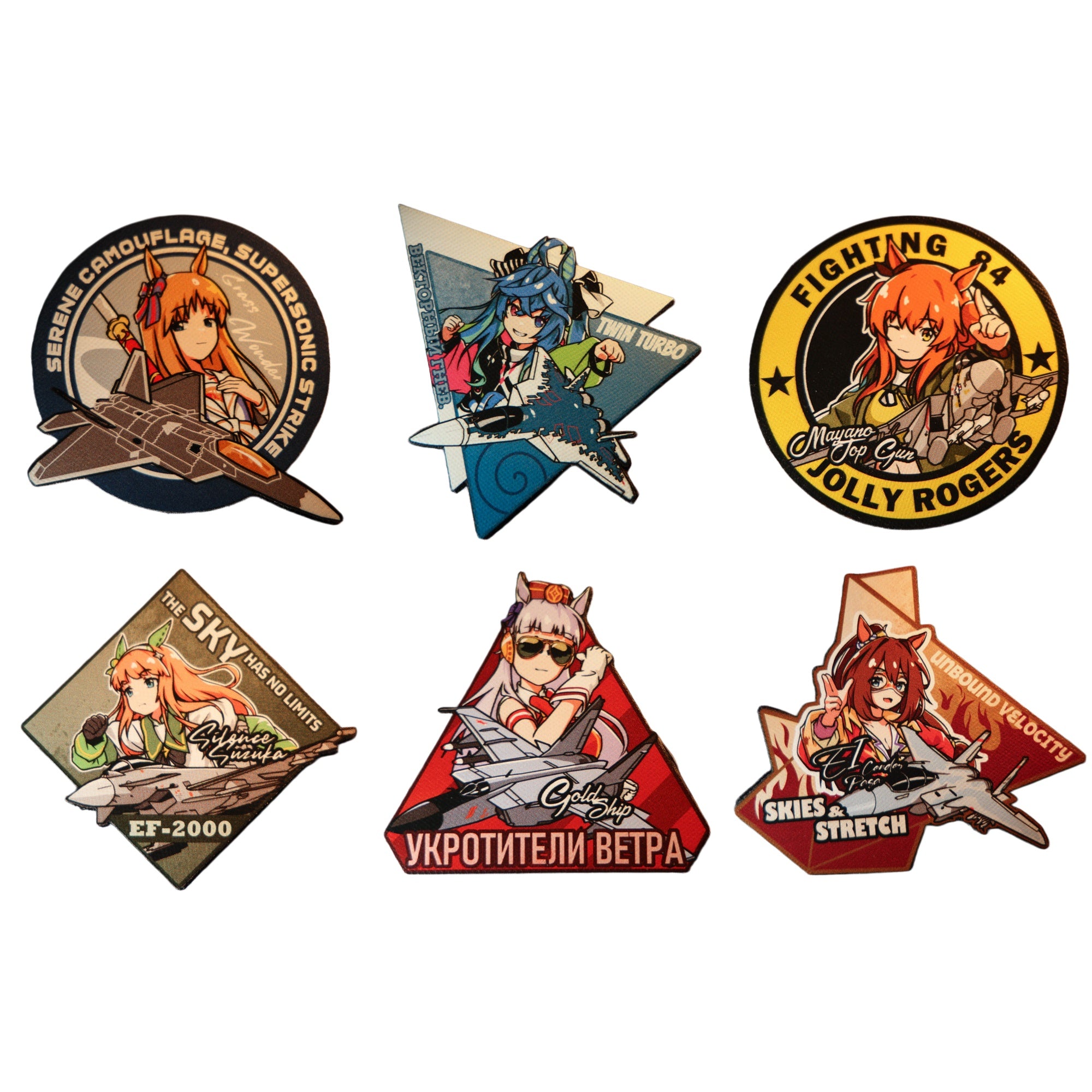 Racing Girl Fighter Jet Morale Patches