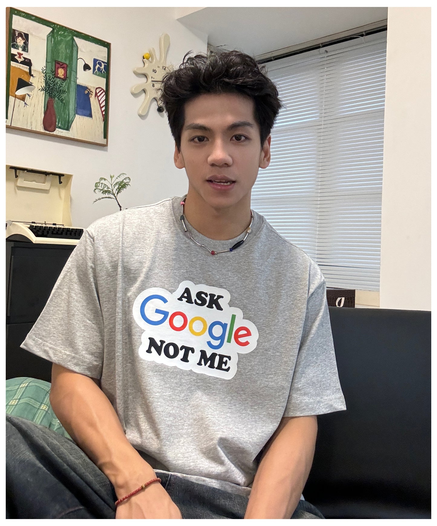 Pure Cotton Ask Google Not Me Tshirt