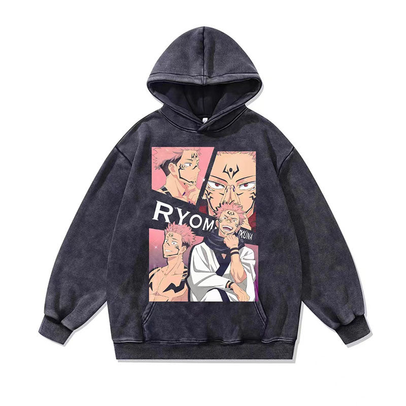 Pure Cotton Jujutsu Kaisen Ryomen Sukuna DTG Printed Hoodie