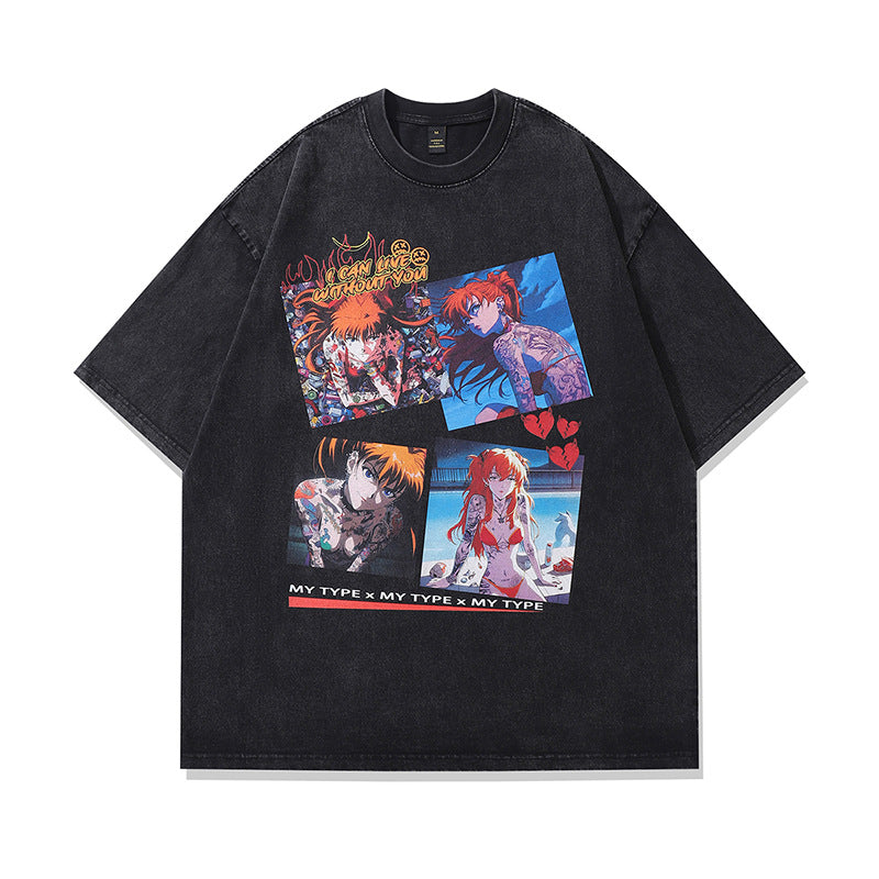 Pure Cotton Eva Asuka Waifu DTG Printed T-shirt