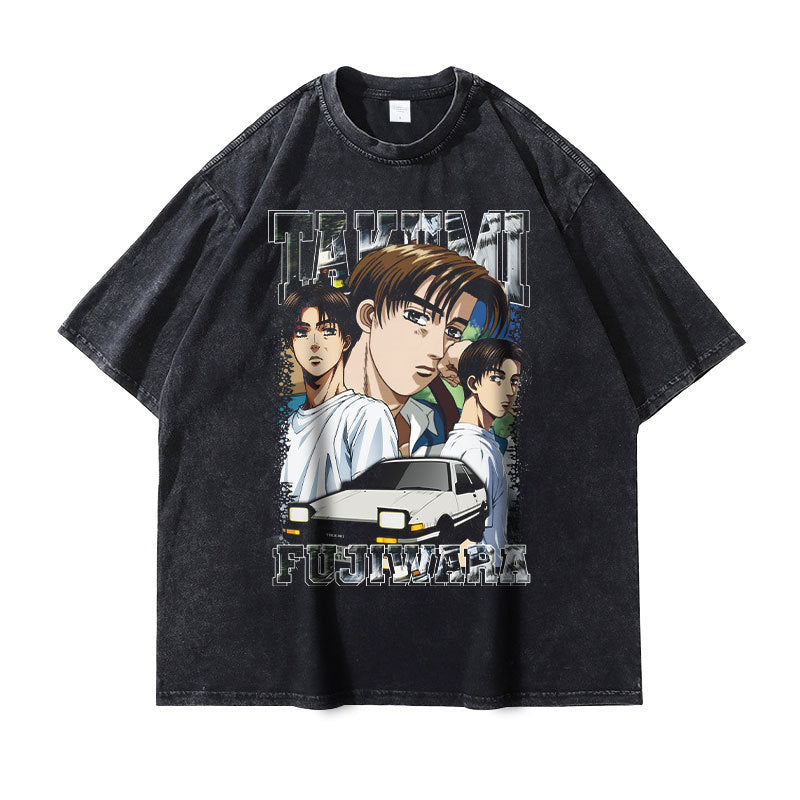 Pure Cotton Initial D DTG Printed T-shirt