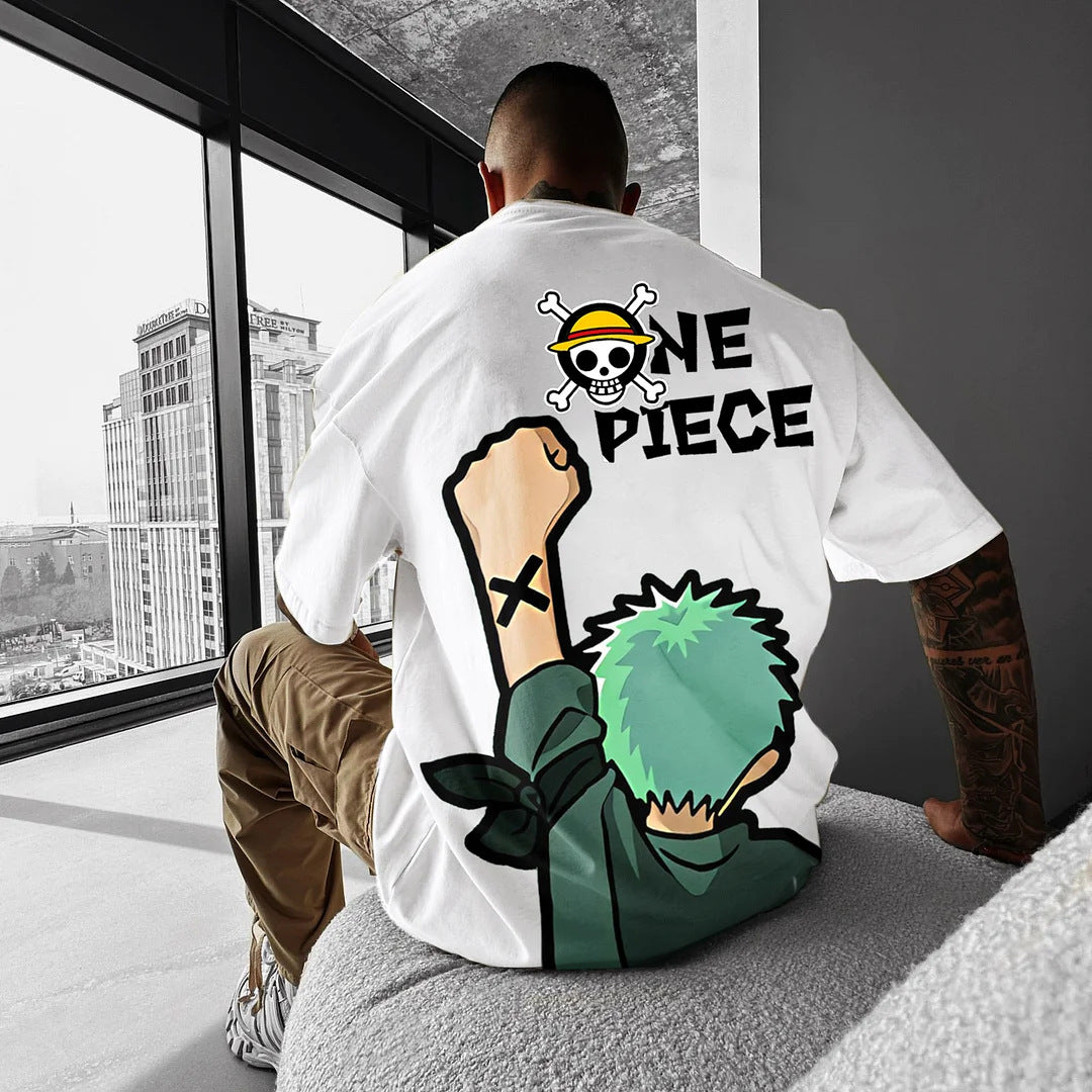 Pure Cotton One Piece “Nakama” Zoro Plus Size T-shirt