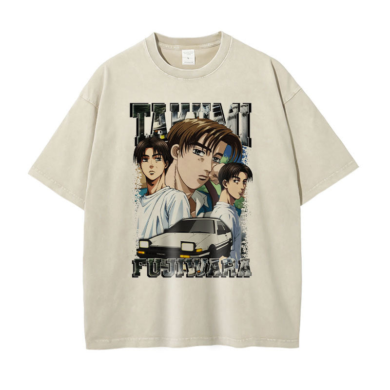 Pure Cotton Initial D DTG Printed T-shirt