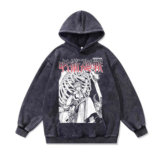 Pure Cotton Jujutsu Kaisen Manga Style DTG Printed Hoodie