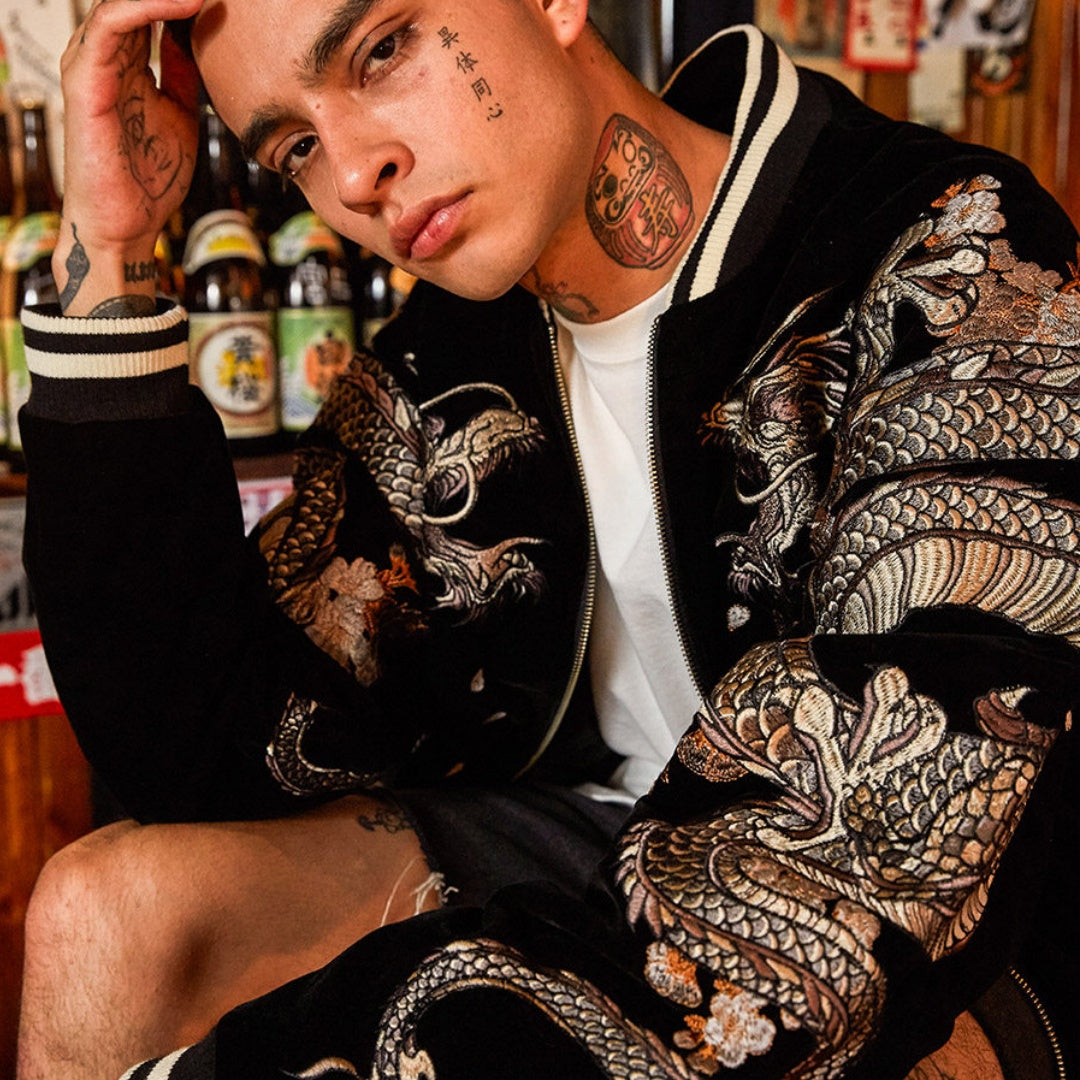 Flying Dragon Velvet Jacket