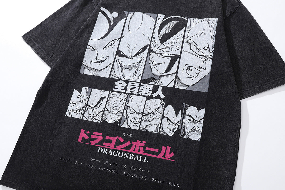 Pure Cotton Dragon Ball All Villains DTG Printed T-shirt