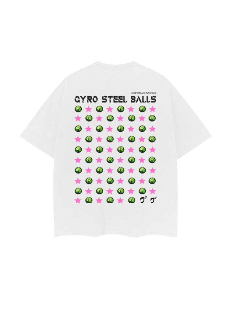 Pure Cotton Jojo’s Bizzare Adventure Gyro Steel Ball Run DTG Printed T-shirt