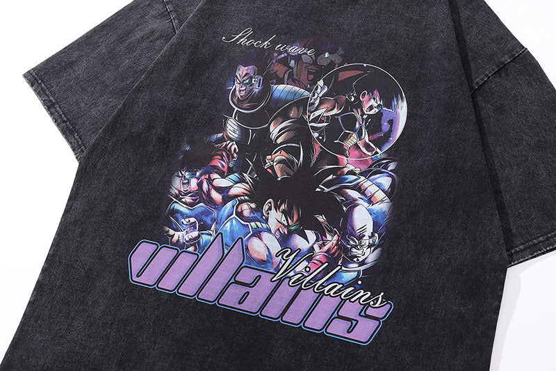 Pure Cotton Dragon Ball Villains DTG Printed T-shirt