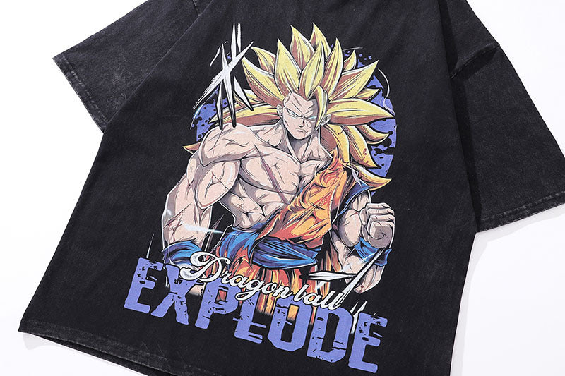 Pure Cotton Dragon Ball Explode DTG Printed T-shirt