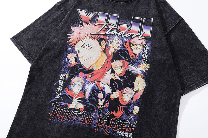 Pure Cotton Jujutsu Kaisen Yuji Itadori DTG Printed Tshirt