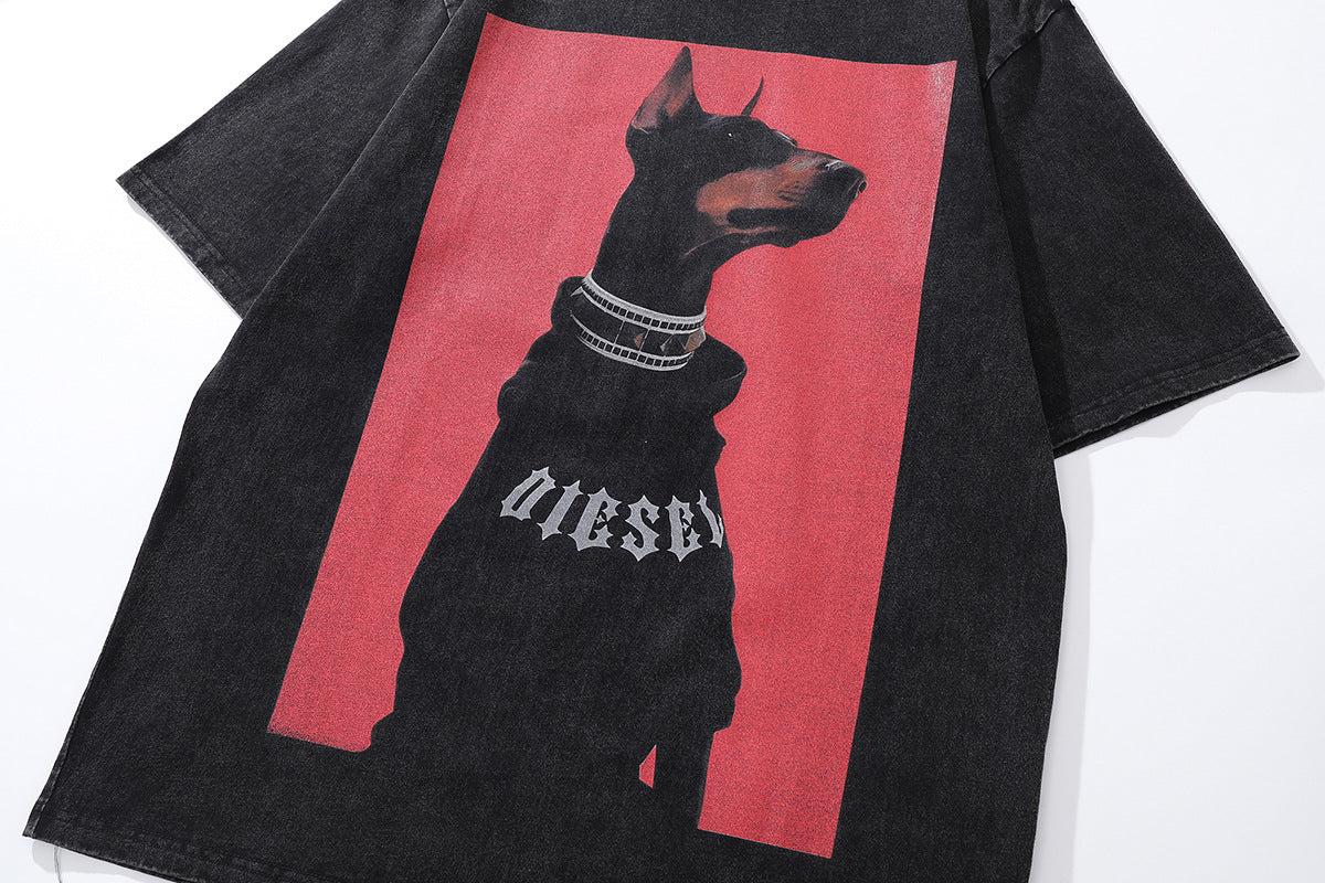 Pure Cotton Doberman DTG Printed T-shirt