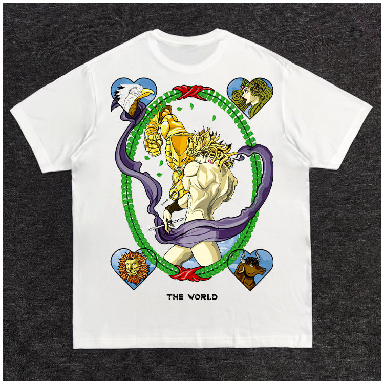 Pure Cotton Jojo’s Bizzare Adventure Dio The World DTG Printed T-shirt