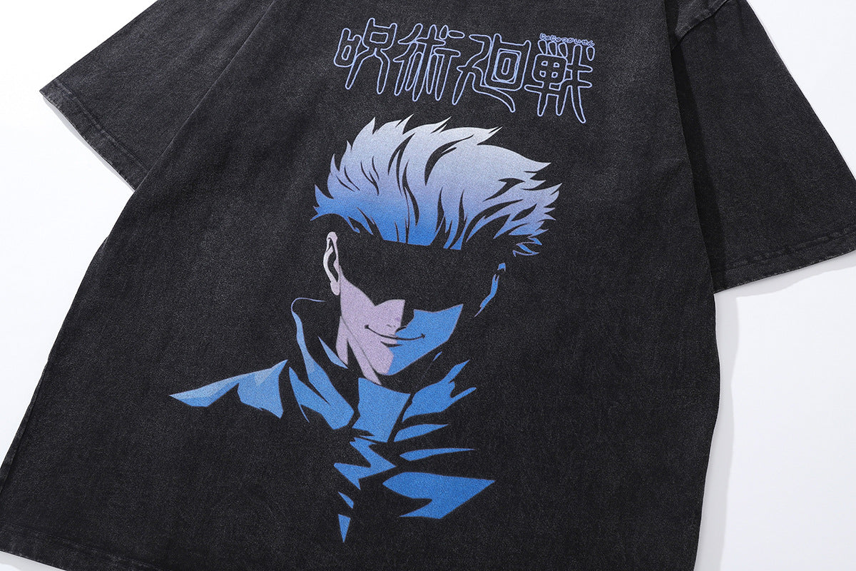 Pure Cotton Jujutsu Kaisen Satoru Gojo DTG Printed Tshirt