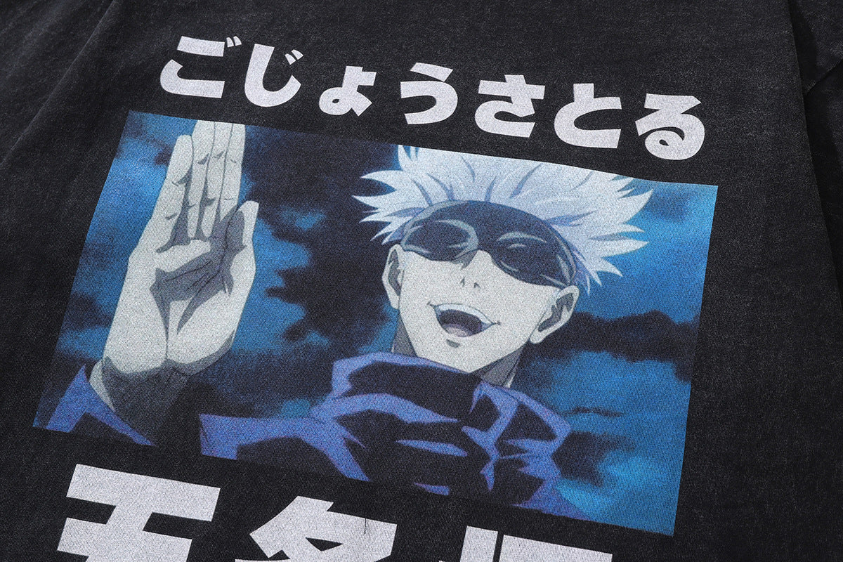 Pure Cotton Jujutsu Kaisen Satoru Gojo DTG Printed T-shirt