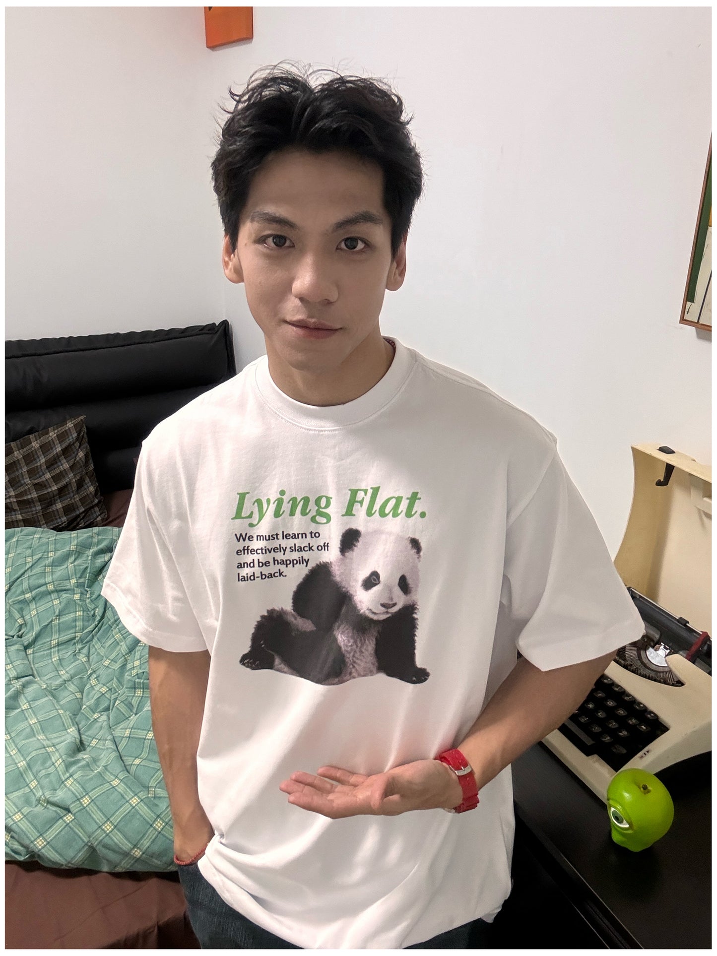 Pure Cotton Lying Flat Panda Tshirt