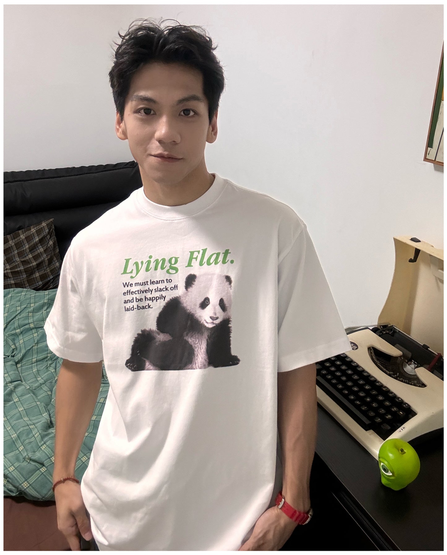 Pure Cotton Lying Flat Panda Tshirt