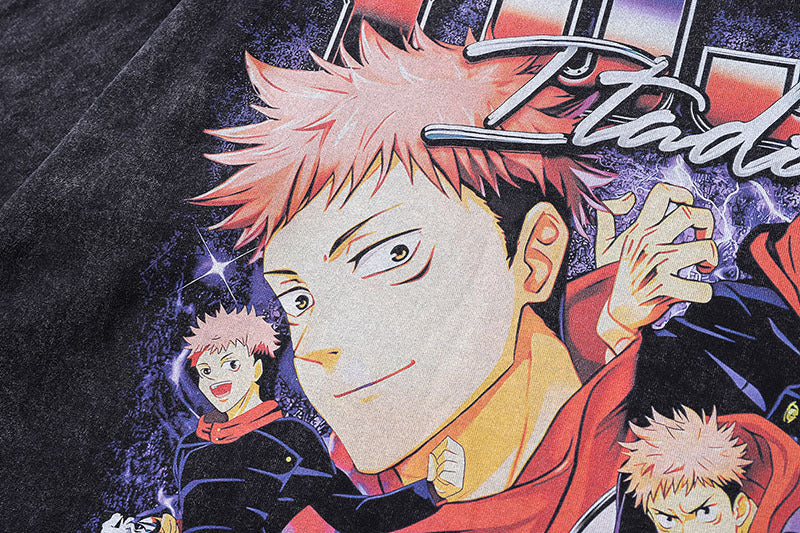 Pure Cotton Jujutsu Kaisen Yuji Itadori DTG Printed Tshirt