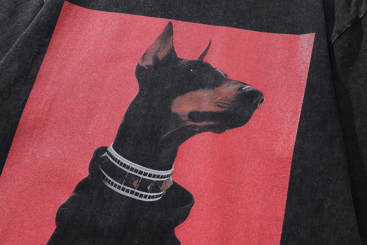 Pure Cotton Doberman DTG Printed T-shirt