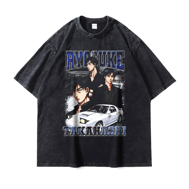 Pure Cotton Initial D DTG Printed T-shirt