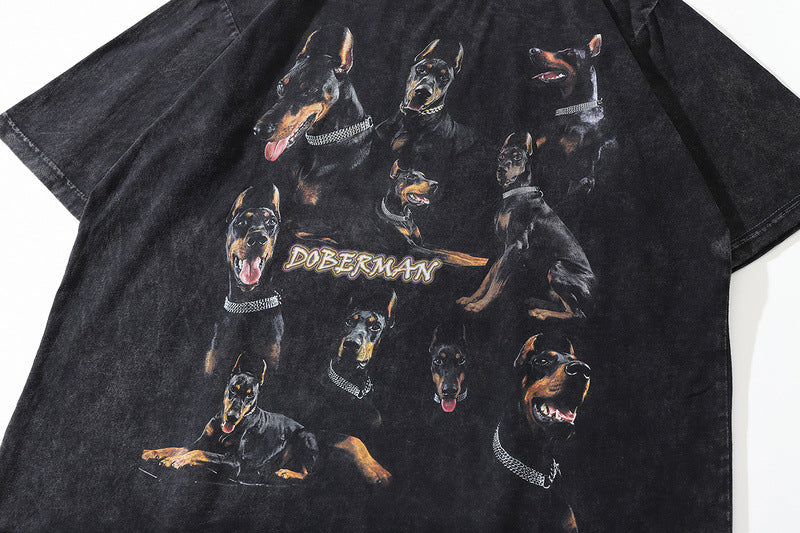 Pure Cotton Doberman Dope DTG Printed T-shirt