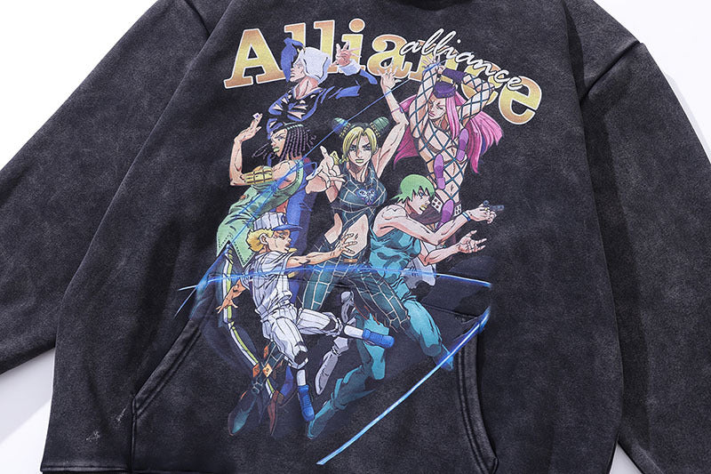 Pure Cotton Jojo’s Bizzare Adventure Stone Ocean Jolyne DTG Printed Hoodie