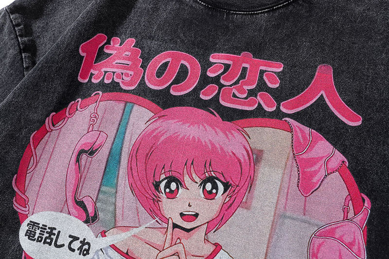 T-shirt imprimé Sailor Moon USAgi en pur coton DTG mignon