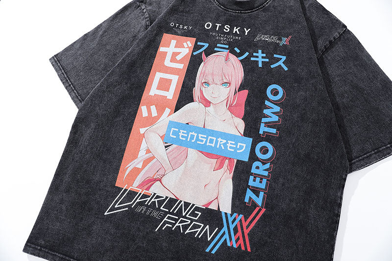 Pure Cotton Darling In The Franxx DTG Printed Tshirt