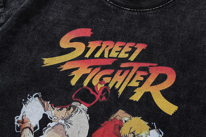 Pure Cotton Street Fighter DTG Printed Long Sleeve T-shirt