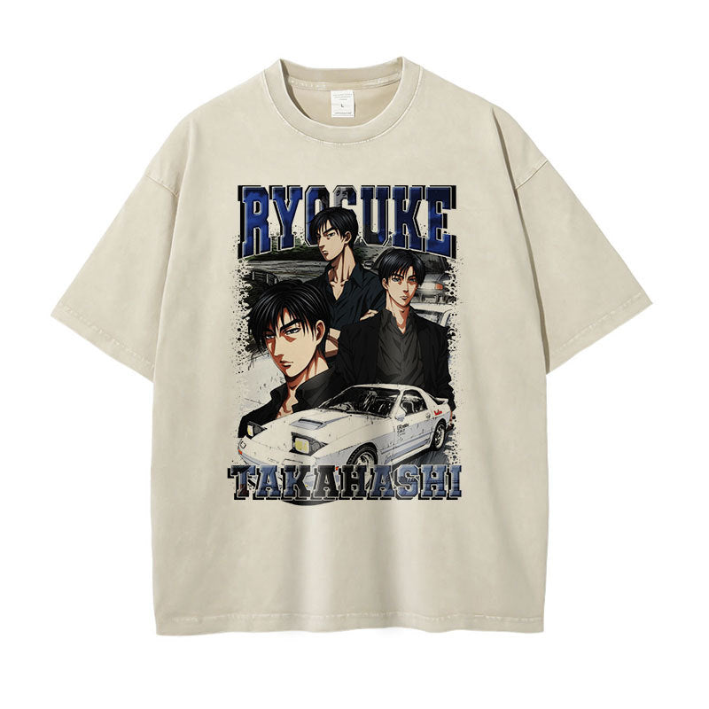 Pure Cotton Initial D DTG Printed T-shirt