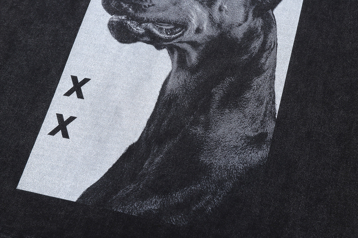 Pure Cotton Doberman Street Style DTG Printed T-shirt