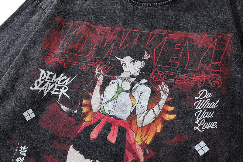 Pure Cotton Demon Slayer Nezuko DTG Printed Long Sleeve T-shirt