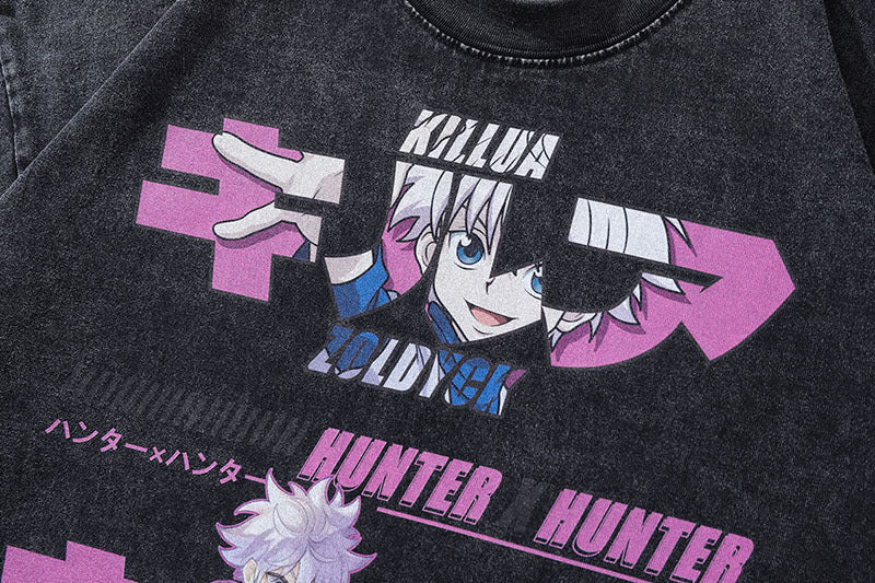 تي شيرت مطبوع من القطن الخالص Hunter X Hunter Kullua DTG