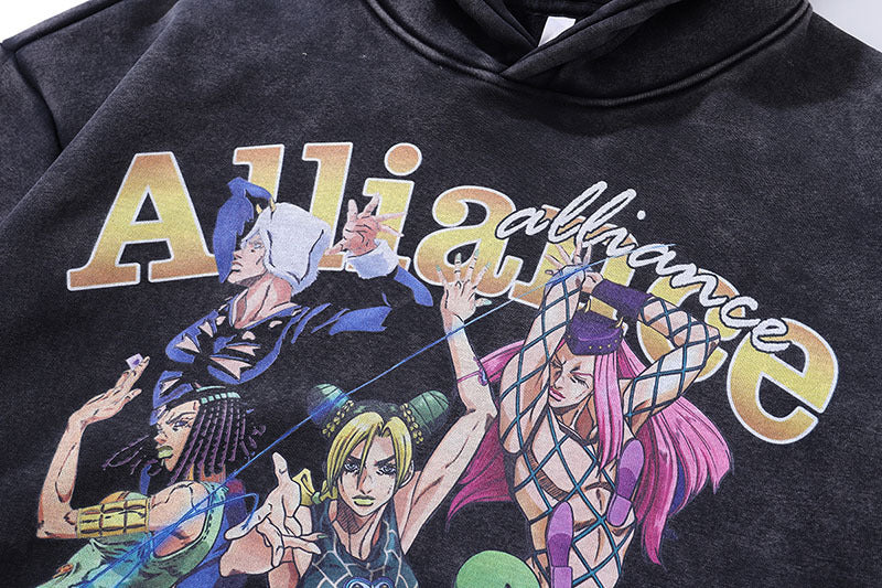 Pure Cotton Jojo’s Bizzare Adventure Stone Ocean Jolyne DTG Printed Hoodie