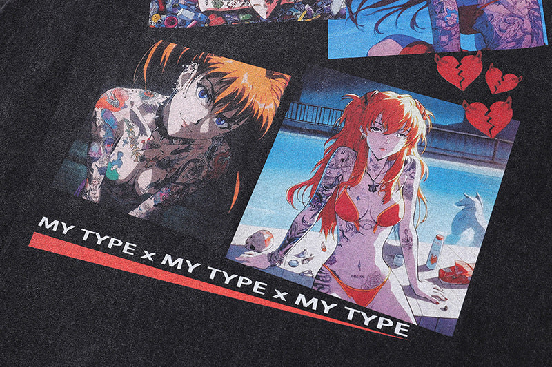 Pure Cotton Eva Asuka Waifu DTG Printed T-shirt