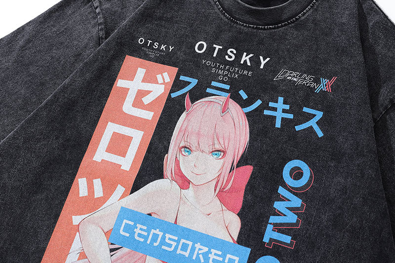 Pure Cotton Darling In The Franxx DTG Printed Tshirt